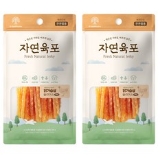 자연육포 강아지 닭가슴살 슬라이스, 2개, 80g, 닭고기 2개, 80g, 닭고기