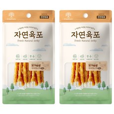 자연육포 강아지 닭가슴살 우유껌스틱, 2개, 80g, 닭고기