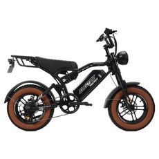 모토벨로 DUAL 48V 20AH 자토바이 전기자전거 500W FN16 고객직접설치, 블랙, 알루미늄