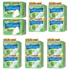 whisper 好自在 AirDry Fresh 草本健康量大組 20片 5包 + 12片 2包, 1套, 124片, 28cm + 18cm