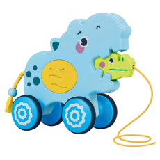 PLAYFUL TOYS 頑玩具 小河馬拖拉車, 混和顏色, 1個