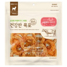 굿데이 강아지 건강한육포 20p, 220g, 1개, 혼합맛(소힘줄링 / 닭고기) 220g, 1개, 혼합맛(소힘줄링 / 닭고기)