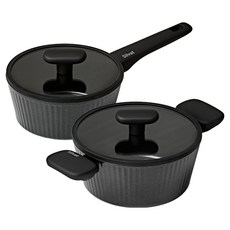Silvat Bellina 電磁爐用鍛造鈦金屬IH鍋具2件組