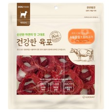 굿데이 강아지 건강한육포 20p, 220g, 1개, 혼합맛(소힘줄링 / 오리고기) 220g, 1개, 혼합맛(소힘줄링 / 오리고기)
