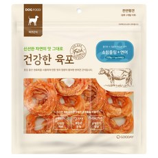 굿데이 강아지 건강한육포 20p, 220g, 1개, 혼합맛(소힘줄링 / 연어)