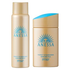 ANESSA 安耐曬 公司貨 金鑽高效防曬露NA 5X 60ml + 金鑽高效防曬噴霧NA 60g SPF50+ PA++++, 1件