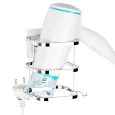 deHUb 強力貼片 不鏽鋼壓延 吹風機架 F105, 1個, 單一顏色