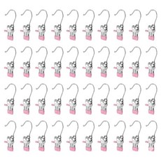 라라공방 논슬립 외집게 바지걸이, 핑크, 40개