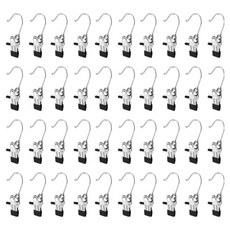 라라공방 논슬립 외집게 바지걸이, 블랙, 40개
