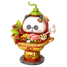 LoZ 椰殼 7216 微型積木 麻辣火鍋 小耙美食集 Mr.PA 聯名款, 1個