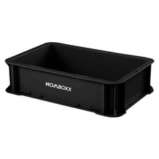 HOMBOXX 粗曠風可疊加耐重收納箱 不含蓋, 曜石黑, 1個