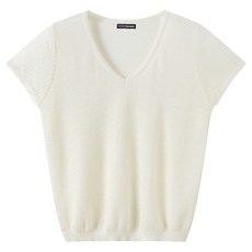 Bonispax 女款現代經典V領短袖針織衫 XQ2KT028L0