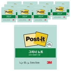 포스트잇 그리너 노트 654, 애플민트, 12개, 100매