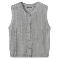 NINESIX NY 日常簡約麻花圓領背心 NQ2VW002L0