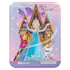 HUNDRED PICTURES 百耘圖 Frozen 冰雪奇緣 鐵盒拼圖 HPD-BX036023 18 x 12cm, 混和顏色, 1個, 36片