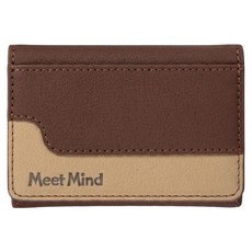 Meet Mind 撞色系列 MagSafe橫式磁吸支架卡套包, 棕色, 1個