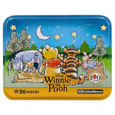 HUNDRED PICTURES 百耘圖 Winnie The Pooh 小熊維尼100周年鐵盒拼圖 HPD-BX036019 18 x 12cm, 混和顏色, 1個, 36片
