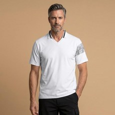 luxgolf 男款專業版V領翻領短袖上衣 LB6M417