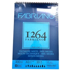 FABRIANO Boutique 1264 64MM03 19100644 Mix Media Paper-Spiral 300g m2 297 x 420 mm, A3, 1個, 30張