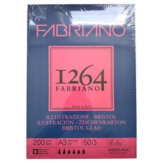 파브리아노 1264 64BR03 19100655 Bristol Paper-Pad 200g m2 297 x 420 mm, A3, 1개, 50매