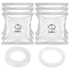 Beiru 水龍頭軟管平墊圈 10入 + 橡膠圈 10入 套組, 3套