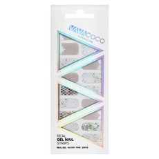 VAVACOCO 光感凝膠美甲貼片, 1個, 紫芋銀鑽