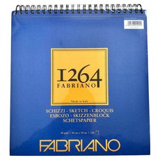 FABRIANO Boutique 1264 64SS04 19100638 Sketch Spiral 90g m2 300 x 300 mm, 1個, 120張
