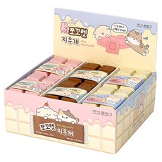 Joseonmunbanggu 順德克魯 巧克力橡皮擦 3款 x 10入組, 混合顏色, 1套
