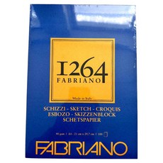 파브리아노 1264 64SP02 19100632 Sketch 1Side Glued Pads 90g m2 210 x 297 mm, A4, 1개, 100매