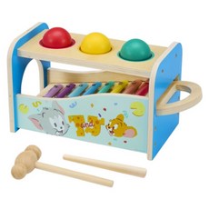 teamson kids Tom&Jerry 猫和老鼠 滾球彈奏敲擊玩具組, 混和顏色, 1個