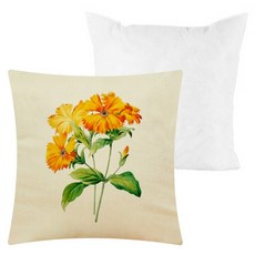 제이라이프 아르고 오리엔탈 플라워 소파 쿠션 솜포함, 꽃1