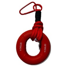 디노쇼핑 외출용 악력기 키링 키체인 그립 링 펜던트, 레드, 1개