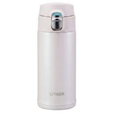 TIGER 虎牌 彈蓋雙層不鏽鋼保溫瓶 MMJ-S036, 珠光白, 1個, 360ml