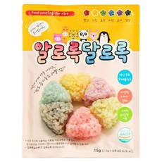 씨앤제이 알로록달로록 푸드컬러 밥가루 6색, 15g, 1개 15g, 1개