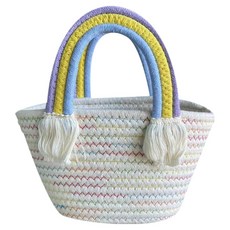 디노쇼핑 선물 수납 다용도 미니 무지개 수납백 23 x 13 cm, 화이트, 1개