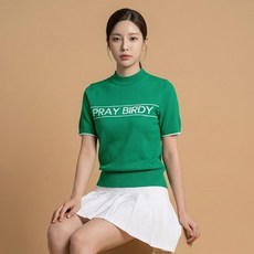 luxgolf 女款透氣網眼針織短袖上衣 LB6M614W