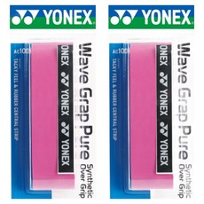 요넥스 웨이브그립 퓨어 심 오버그립 AC108WEX, Pink, 2개 Pink, 2개