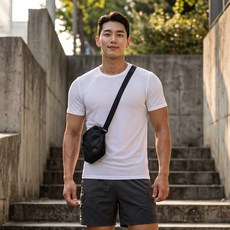 INFIOUS 男款條紋涼感修身健身短袖T恤 I263-0319