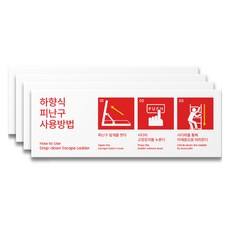 에이치에스에스 사용방법 포맥스 소방사인, S01027 하향식피난구 사용방법, 4개