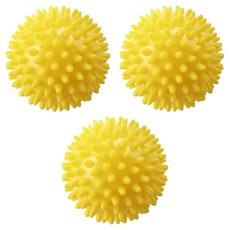 코레시스 근육이완 스파이크 근막볼 마사지볼 7.5cm, 옐로우, 3개