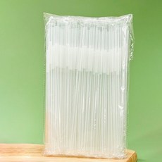 원이네 단독 포장 자바라 빨대 투명 5.5 x 260 mm, 1개, 300개입