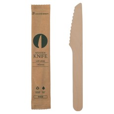 요리를그리다 우드 나이프 개별포장 140mm, 1개, 25개입