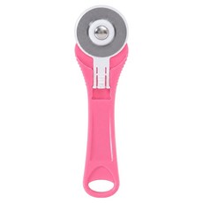 문구담 가죽 원단 패브릭 로터리 커터 원형 공예용 재단칼 45mm, 1개, 핑크