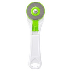 문구담 가죽 원단 패브릭 로터리 커터 원형 공예용 재단칼 45mm, 1개, 화이트