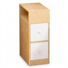 HORLA 生活家居 雙抽床頭櫃 30 x 30 x 66cm ctg009504N300, 原木色, 1件