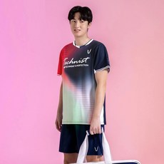 Technist 男款羽球正式比賽服運動短袖T恤 TNT56048