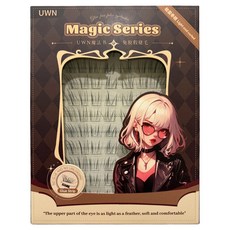 UWN 呼吸感小狐絨魔法書免膠假睫毛, 1盒, 黑色