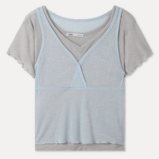 MIXXO 女款疊穿短袖T恤 RE LWG302A