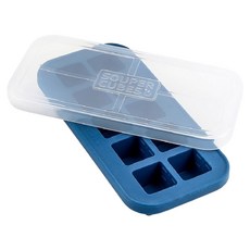 SOUPER CUBES 多功能食品級矽膠保鮮盒 10格 暮光藍, 1個