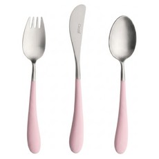Cutipol ALICE 餐具3件組, 粉紅柄不鏽鋼, 1套, 刀子 + 叉子 + 湯匙